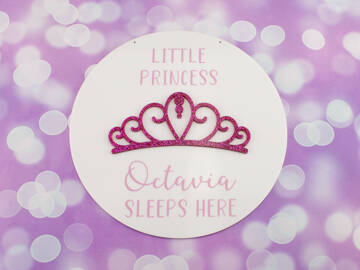 Picture of Little Princess Sleeps Here Room Sign