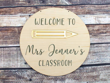 Picture of Teachers Classroom Pencil Room Sign