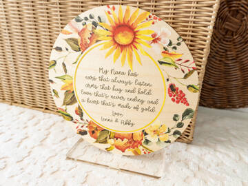 Picture of Golden Sunflower Grandmothers Poem Sign