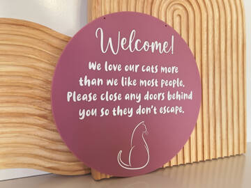 Picture of We Love Our Cats More Than We Like Most People Sign