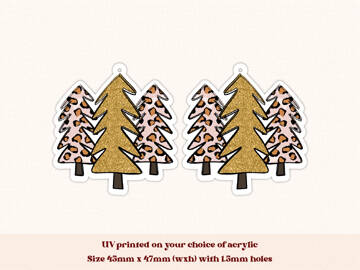 Picture of Wholesale Blush Gold Christmas Tree Earring Components