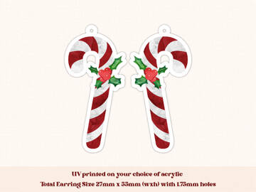 Picture of Wholesale Candy Cane Earring Components