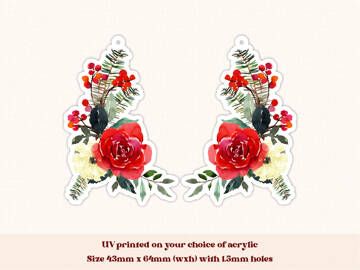 Picture of Wholesale Christmas Floral Earring Components