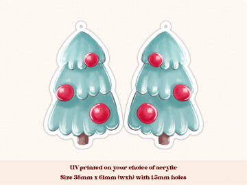 Picture of Wholesale Christmas Jolly Tree Earring Components