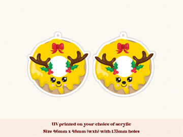 Picture of Wholesale Christmas Reindeer Donut Earring Components