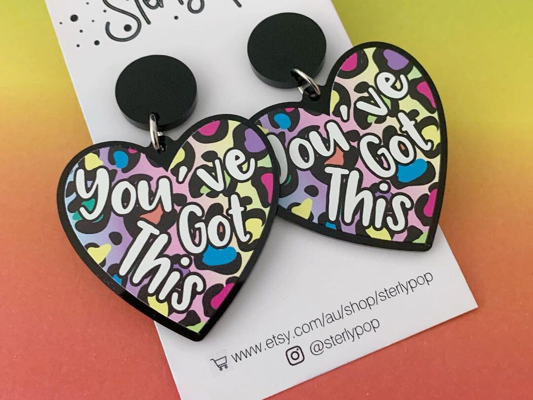 Custom on sale printed earrings